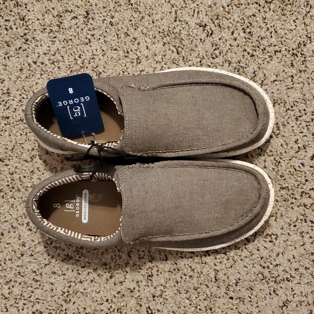 💥 3/$30 George Memory Foam Hey Dude Style Canvas Loafer Slip on Beach Shoes - Picture 7 of 9